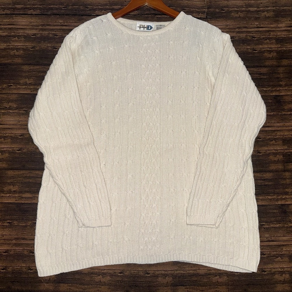 Vintage Paul Harris Design PHD Cable Knit Sweater Pullover Women's Size Small